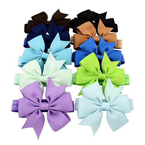 Baby Girls Headbands Elastic Bowknot Banda para el cabello suave para niños niño infantil 20pcs