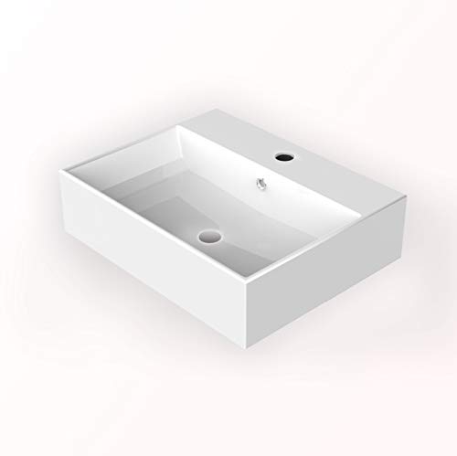 Baikal 280034036 Mueble de baño Lavabo cerámico y Espejo, de una Puerta, Ideal para aseos o baños pequeños, Melamina 16, Acabado en Roble Gris Nebraska, Cm, 45 x 36 x 60 cm, 10 Unidades