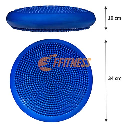 Balance Pad – Cojín Hinchable para Fisioterapia y rehabilitación, Home Fitness, Yoga, Pilates, Mejora el Equilibrio, Estabilidad y concentración en Adultos y niños, Turquesa