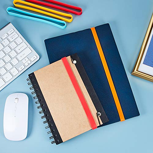 Bandas de Goma Silicona de Colores Variados Bandas Elásticas de Envolver para Cuaderno Embalaje de Equipo al Aire Libre (10 Piezas)