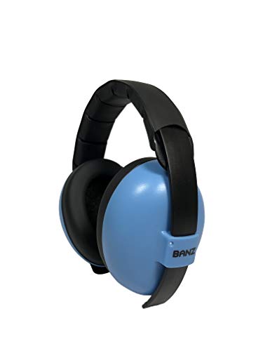 BANZ BABY EAR DEFENDERS, Protector acustico con almohadillas para bebés a partir de 3 años (Azul)