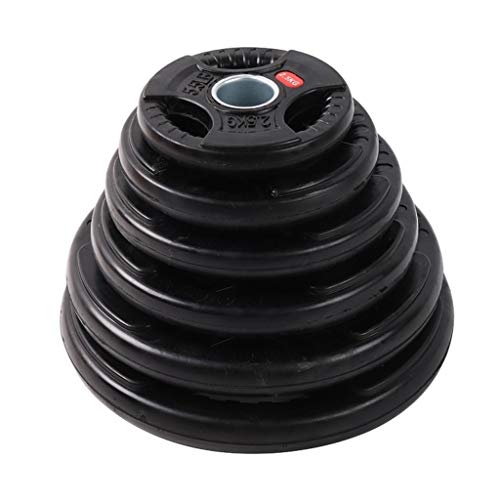 Barbell Olímpicos Grip Peso Placas estándar de 2,5 kg, 10 kg, 15 kg, Individuales, Juegos de Placas Olímpicos, los Pesos de Placas Olímpicos, Negro (Size : 10kg)