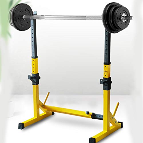 Barbell Stand Ajustable En Rack con Barra Jaula De Sentadillas Home Fitness Equipment Equipo De Entrenamiento del Peso Altura Ajustable (Color : Orange, Size : (83-119) x56x(81x131) cm)