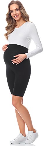 Be Mammy Leggins Premamá Cortos Embarazo Ropa Deporte BE20-228(Negro, M)