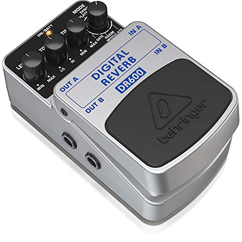 Behringer DR600 - Pedal de efecto reverb para guitarra, color blanco