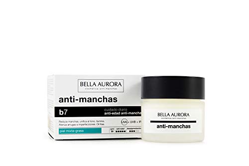 Bella Aurora B7 Crema Facial Anti-manchas Cara | Hidratante Facial | Despigmentante | Anti-Edad para Piel Mixta o Grasa SPF 20, 50 ml