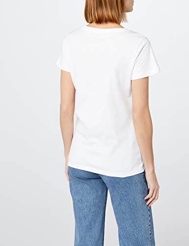 Berydale Camiseta de manga corta de mujer, con cuello redondo, pack de 3, Blanco, XL