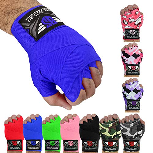 BeSmart Muay Thai - Vendas de boxeo para niños (2,5 m, 2,5 m), color azul