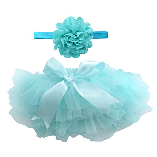 Bestoyard - Tutu Falda para bebé de niña, color azul, talla S