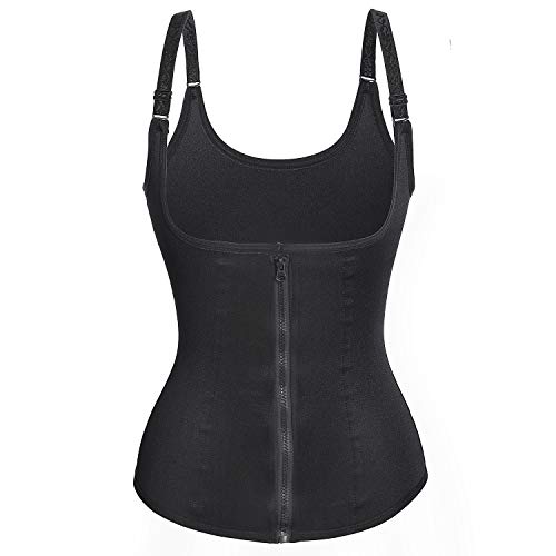 Bingrong Ropa Faja Reductora Mujer Adelgazante Lencería Moldeadora Shapewear Body Waist Trainer Corse de Abdomen Chaleco Moldeador Mujer (Negro, Large)