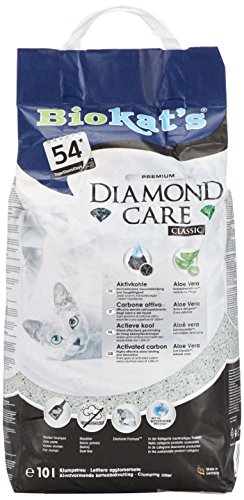 Biokat's Diamond Care Classic, para gatos, sin fragancia - Arena fina con carbón activo y aloe vera 1 saco (1 x 10 l)