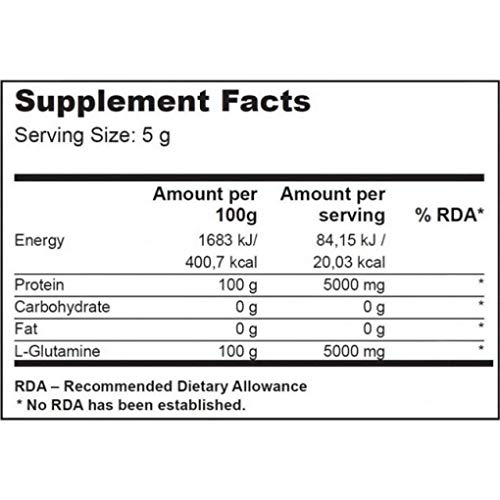 Biotech USA 100% L y Glutamine Aminoácido - 500 gr