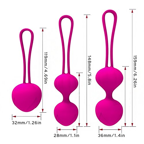 Bolas Chinas Suelo Pelvico de Silicona Medica Bolas Chinas Terapeuticas Masajeador de la Salud Kegel Ejercitador Vibrador Kegel Balls para Mujer