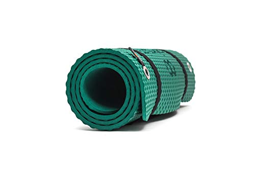 Bootymats - Colchoneta Fitness Multifunción para Todo Tipo de Entrenamiento: Fitness, Pilates, Abdominales, Estiramientos. Medidas: 160 x 60 cm. Grosor: 9 mm. Verde