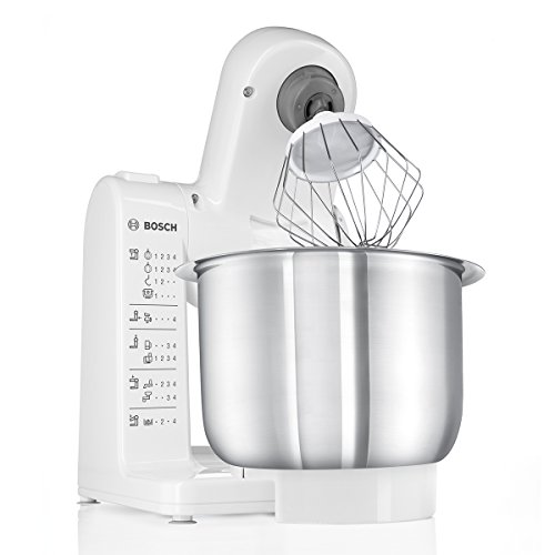 Bosch MUM4407 - Robot de cocina, (capacidad de 3.9 L, 4 velocidades, 500 W), acero inoxidable