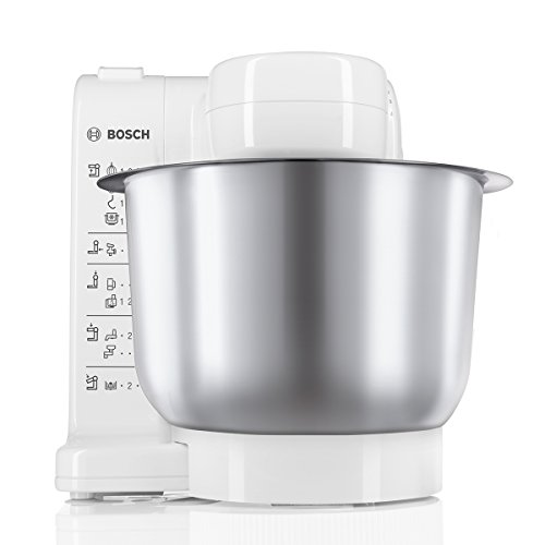 Bosch MUM4407 - Robot de cocina, (capacidad de 3.9 L, 4 velocidades, 500 W), acero inoxidable