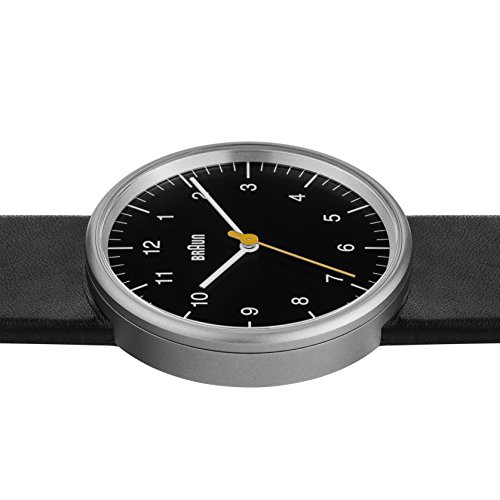 Braun BN0021BKBKG - Reloj analógico de caballero de cuarzo con correa de piel negra