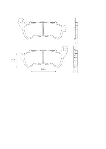 Brenta Pastillas freno organiche Moto para Honda SH 150, Fes 125 S-Wing, NES 125, CBF 600 N