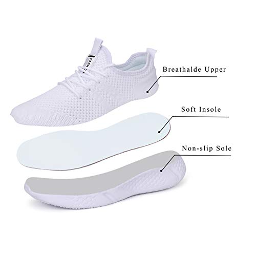 BUBUDENG Zapatillas de Running para Mujer Casual Tenis Asfalto Zapatos Deporte Fitness Gym Correr Gimnasio Deportives Transpirables Seguridad Atlético Trekking Bambas Plataform Sneakers