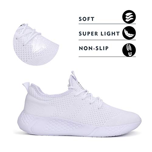 BUBUDENG Zapatillas de Running para Mujer Casual Tenis Asfalto Zapatos Deporte Fitness Gym Correr Gimnasio Deportives Transpirables Seguridad Atlético Trekking Bambas Plataform Sneakers