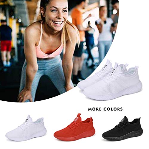 BUBUDENG Zapatillas de Running para Mujer Casual Tenis Asfalto Zapatos Deporte Fitness Gym Correr Gimnasio Deportives Transpirables Seguridad Atlético Trekking Bambas Plataform Sneakers