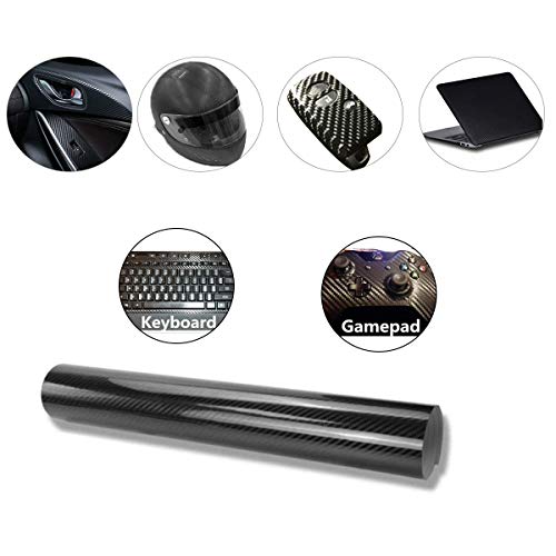 C100AE 6D Vinilo Fibra de Carbono Adhesiva, Vehículos Película Pegatina Decoración Autoadhesiva A Prueba de Agua Libre de Burbuja, DIY Decoración para Coche Motocicleta PC Muebles, 300cm*30cm