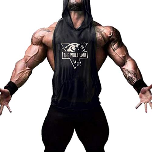 Cabeen Hombre Culturismo Camisetas con Capucha Stringer Tank Top Vest de Fitness Jogging