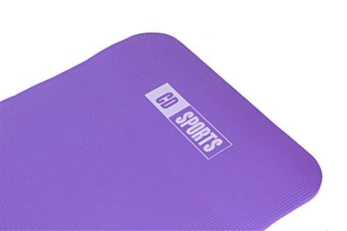 Calma Dragon 85611 Esterilla para Yoga NBR Colchoneta Antideslizante Ideal para Pilates Ejercicios Fitness Gimnasia Estiramientos 180x60x1cm (Púrpura)