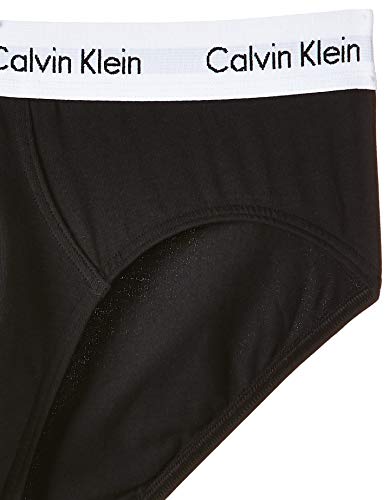 Calvin Klein 3P Hip Brief, Calzoncillos para Hombre (3 unidades), Negro (Black), Medium