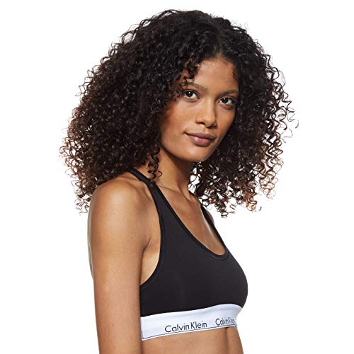 Calvin Klein Modern Cotton-Bralette Sujetador, Negro (Black 001), M para Mujer