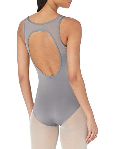 Capezio Maillot de Cuello Alto para Mujer 11291w, Mujer, 11291W-GRYL, Gris, L