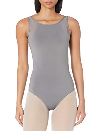 Capezio Maillot de Cuello Alto para Mujer 11291w, Mujer, 11291W-GRYL, Gris, L