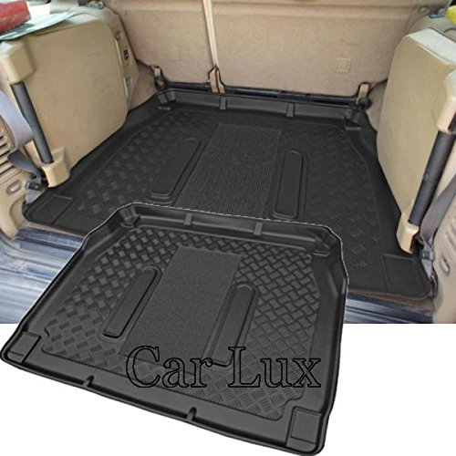 Car Lux AR01917 - Alfombra Cubeta Protector cubre maletero a medida con antideslizante para Discovery II de 7 Plazas