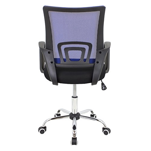 CashOffice - Silla de Escritorio Ergonómica, Silla de Oficina Giratoria con Respaldo Transpirable (Azul)