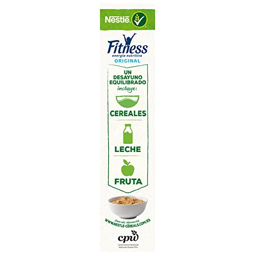 Cereales NESTLÉ Fitness Original - Copos de trigo integral, arroz y avena integral tostados - Paquete de cereales de 450g