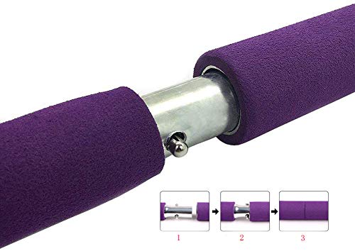 CHYIR Kit de barra portátil para yoga, pilates, con banda de resistencia, barra de sentada con bucle para el pie para entrenamiento total del cuerpo