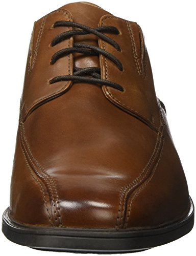 Clarks Tilden Walk, Zapatos de Cordones Derby, Marrón (Dark Tan Leather-), 45 EU