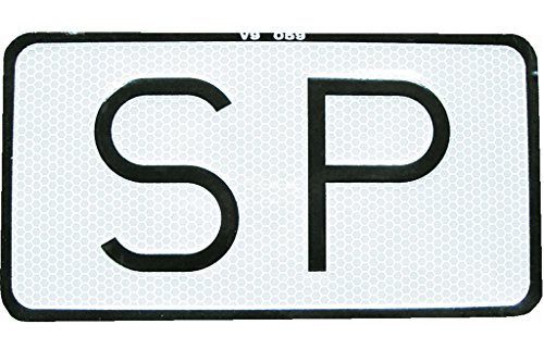 Cofan 199015 - Placa"sp" v-9 servicio publico 15x7.5mm