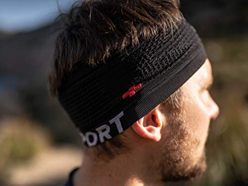 COMPRESSPORT Headband On/Off Cinta, Unisex-Adult, Negro, Talla Unica