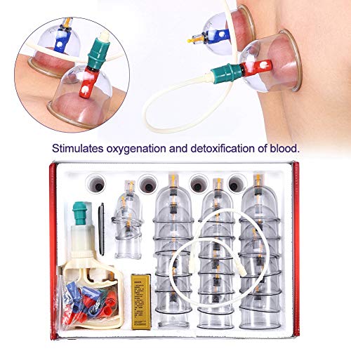 Copas para aspiración al vacío, copa china, terapia, 32 unidades, ventosa anticelulitis, masaje, copa con bomba para anticelulitis, cara cervical, dolor de espalda