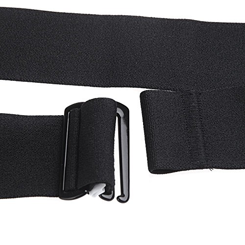 Correa elástica ajustable para el pecho para medir el ritmo cardíaco para equipos Garmin Wahoo Polar, color CooSpo Original HRM Belt Black