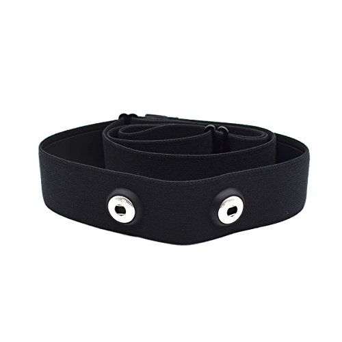 Correa elástica ajustable para el pecho para medir el ritmo cardíaco para equipos Garmin Wahoo Polar, color CooSpo Original HRM Belt Black