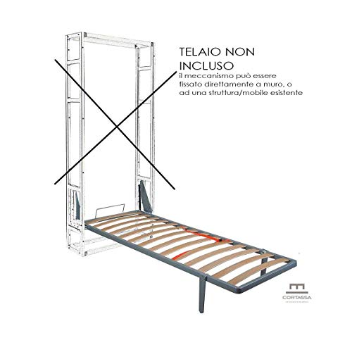 CORTASSA - Cama abatible para ahorrar espacio _ A pared, plegable, modelo Maly, 120 x 190 cm