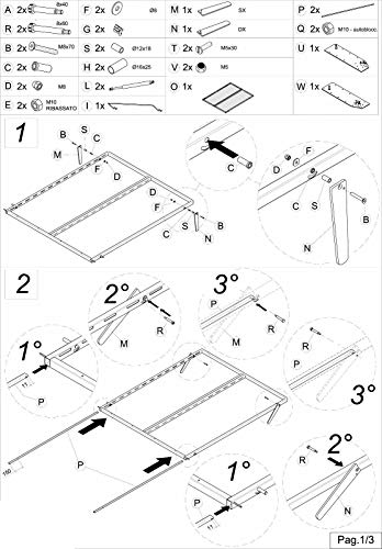 CORTASSA - Cama abatible para ahorrar espacio _ A pared, plegable, modelo Maly, 120 x 190 cm