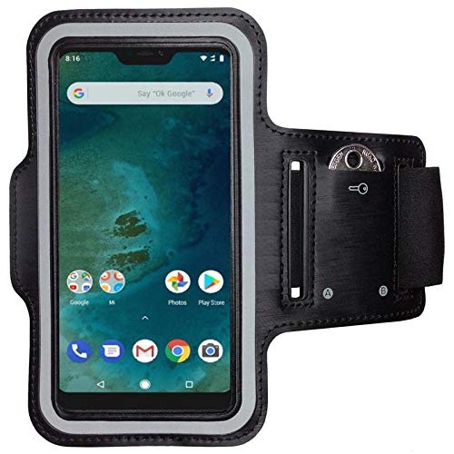 CoverKingz Brazalete deportivo para Xiaomi Mi A2 Lite – Brazalete con compartimento para llaves Mi A2 Lite – Brazalete deportivo para teléfono móvil Negro