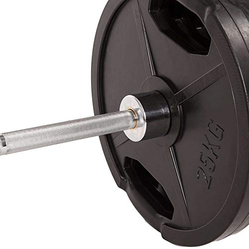 C.P. Sports - Discos de pesas con goma, 1 par de discos de 50 mm para barras, de 0,5 kg - 30 kg por par, tamaño Scheibenset-2x20kg + 2x10kg + 2x5kg