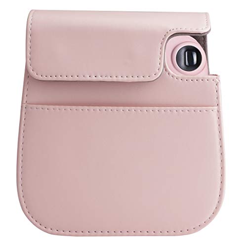 Cpano PU Funda de Cuero para cámara para Fujifilm Instax Mini 11 Cámara instantánea con Correa y Bolsillo Ajustables. (Rosa)