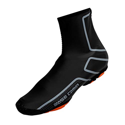 Cubiertas para zapatos de ciclismo de invierno, impermeables, resistentes al viento, calentador de montaña, bicicleta de carretera, para deportes al aire libre, color Negro, talla Large