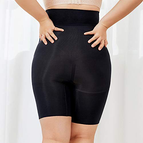 DELIMIRA Faja Reductora Ropa Interior Cintura Alta Pantalones Moldeadores para Mujer Negro 46