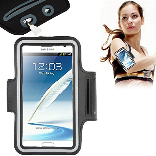 DFV mobile - Funda Brazalete Profesional de Neopreno Premium para Brazo Deporte Correr y Gimnasio para Doogee Ibiza F2 - Negra